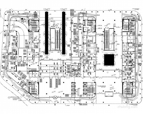 两层咖啡厅CAD施工图资料下载-[上海]办公综合楼空调通风系统设计施工图（商铺 咖啡厅）