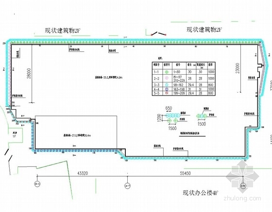 北京市深基坑支护方案资料下载-[北京]26米深基坑桩锚支护初步设计图（知名专家主持设计）