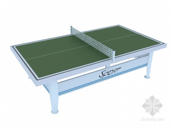 乒乓球台su模型资料下载-简易乒乓球台3D模型下载