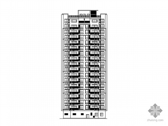 住宅四层复式户型资料下载-某十八层一梯二、顶层复式住宅楼建筑施工图
