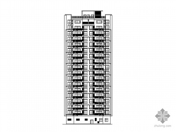 二层复式模型资料下载-某十八层一梯二、顶层复式住宅楼建筑施工图