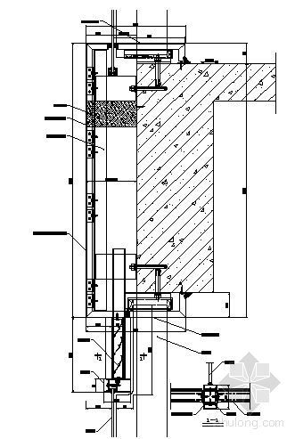 室内百叶隔断节点资料下载-玻璃上接百叶节点收口图2