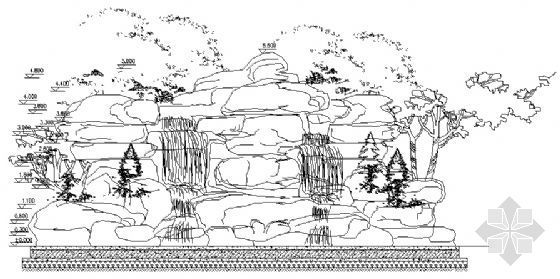 园林塑石假山CAD资料下载-塑石假山小品图