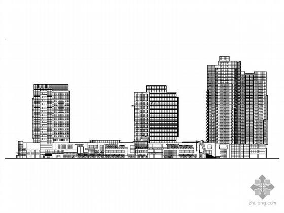 山西办公建筑施工图资料下载-某大型商务酒店、办公建筑施工图