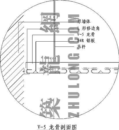 电机节点大样图资料下载-顶棚节点图(金属)6