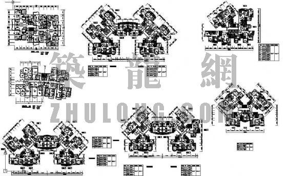 中国经典示范住宅资料下载-高层住宅户型经典集合4