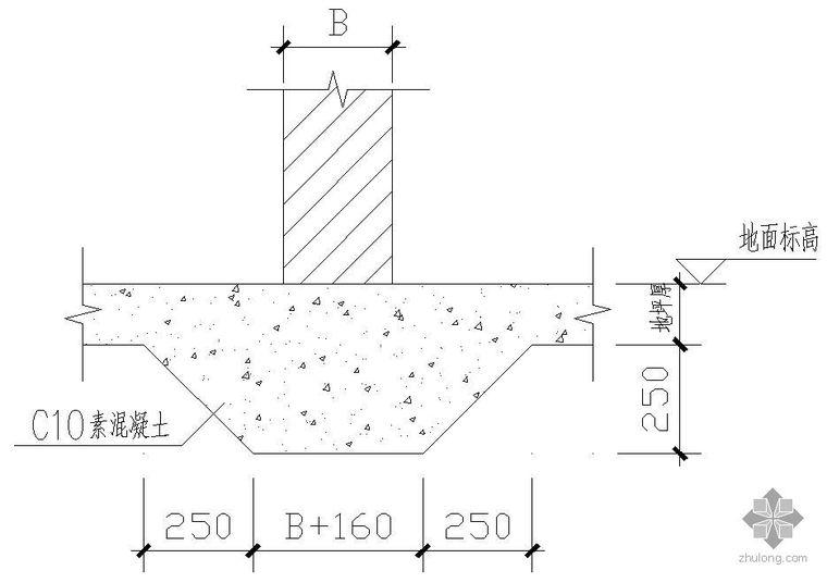 隔墙基础详图资料下载-某内隔墙条形基础做法节点构造详图