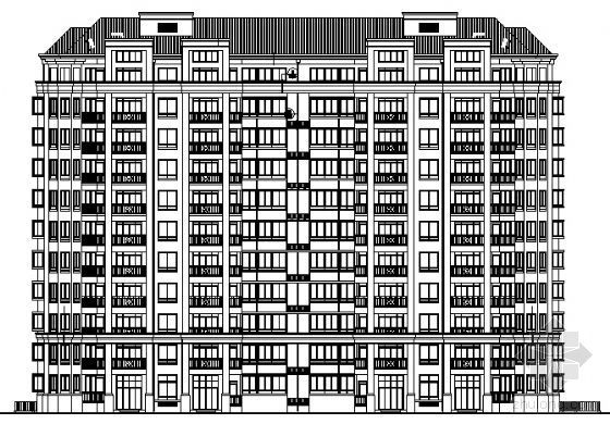 十一层框架结构住宅楼资料下载-[上海]某十一层住宅楼建筑扩初图