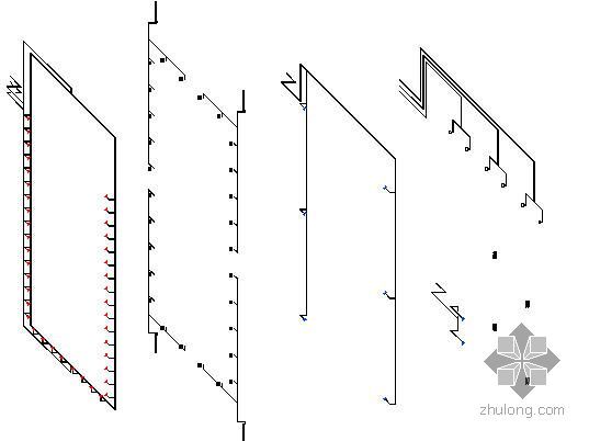 游泳大堂平面CAD图资料下载-某中学游泳池平面及系统图