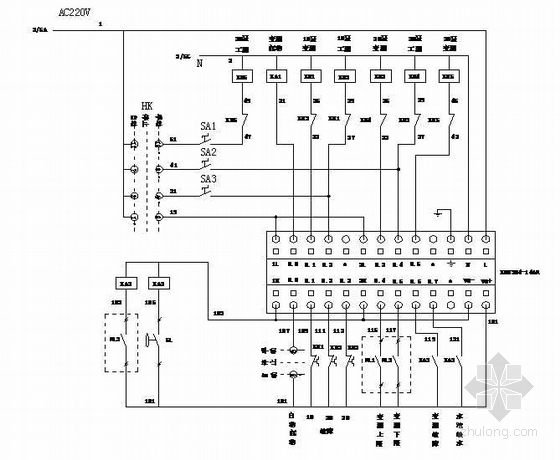 ABB恒压供水变频控制图资料下载-7.5KW变频恒压供水系统图