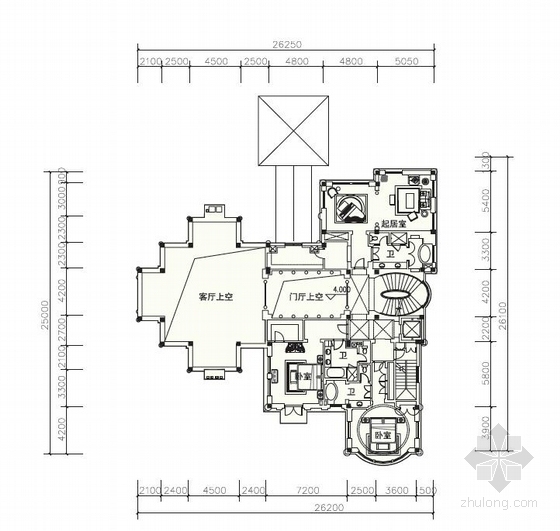 [青岛]欧式风格高档别墅区建筑设计方案文本（含四套方案）-欧式风格高档别墅区建筑平面图