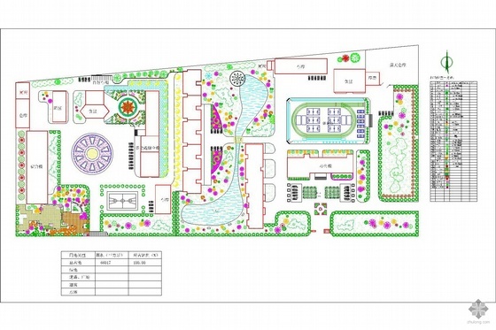 校园景观规划CAD资料下载-某校园景观规划图
