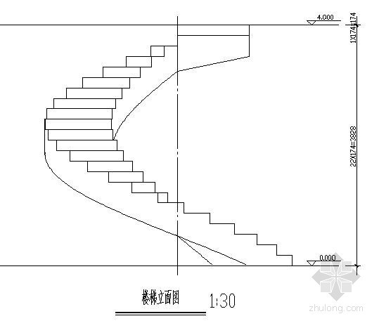 螺旋楼梯su模型资料下载-螺旋楼梯节点构造详图
