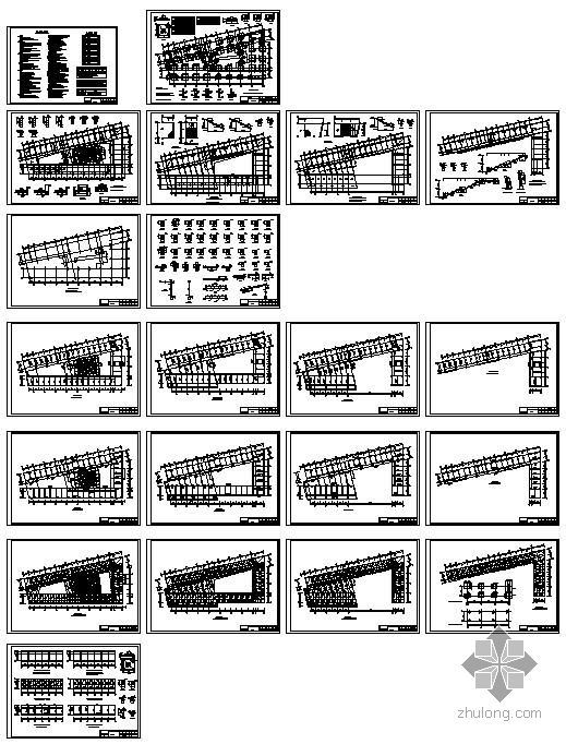 建筑图结构图学习资料下载-某中学行政办公楼结构图