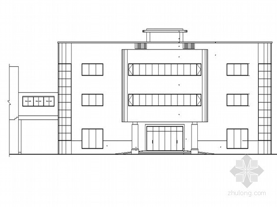 工厂办公楼室内方案资料下载-[无锡]某三层化工厂办公楼建筑施工图