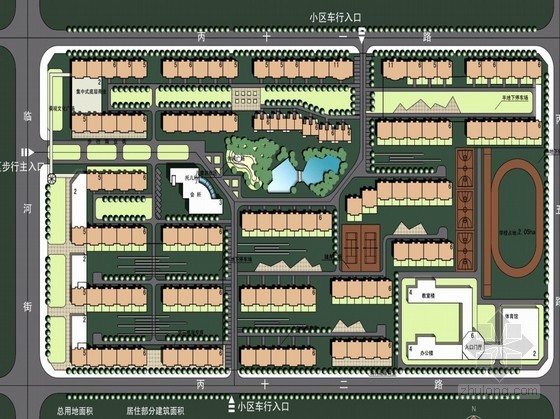 长春小区规划设计方案案例资料下载-[长春]某居住小区规划设计方案