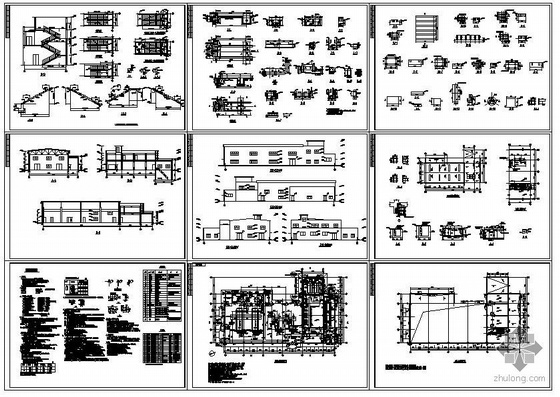 屋顶排烟机房建筑结构图资料下载-某工业建筑锅炉房建筑结构图