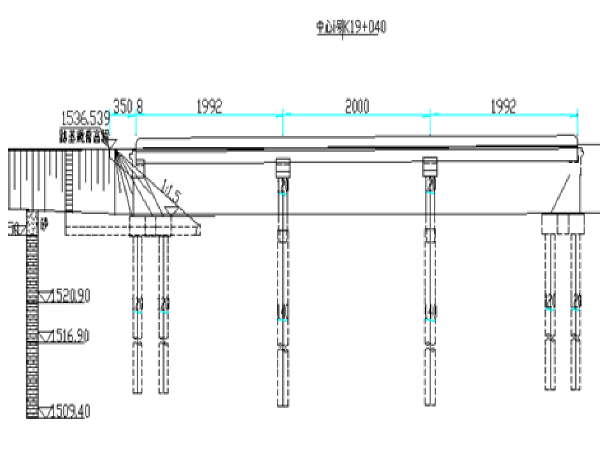 混凝土梁截面尺寸资料下载-预应力混凝土连续箱梁分离式立交桥设计