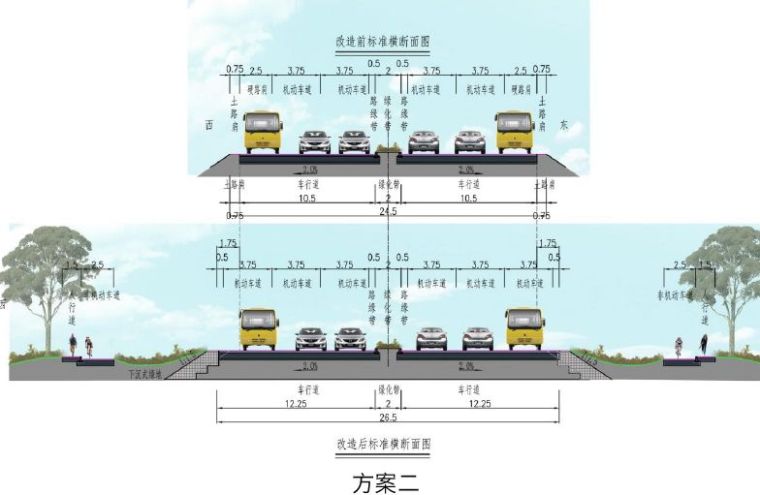 市政道路精美方案设计，管线、景观、生态雨水、自然水处理......_3