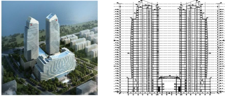 框架写字楼结构设计资料下载-陕西金融大厦1#、2#写字楼结构设计