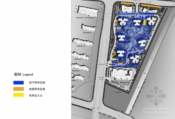 [江苏]现代风格住宅区规划方案文本(知名地产公司设计)-住宅区分析图