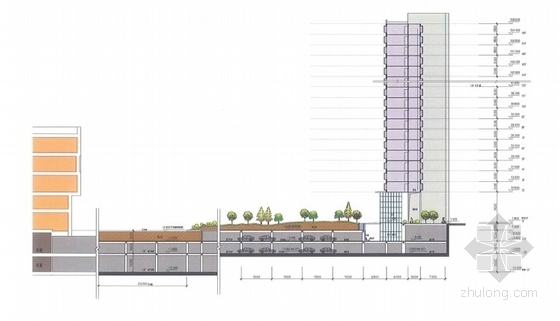 [浙江]商业住宅区规划及单体设计方案文本-剖面图