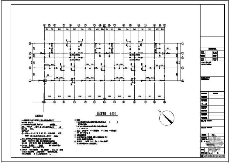 住宅框架结构设计图资料下载-某六层住宅框架结构设计图