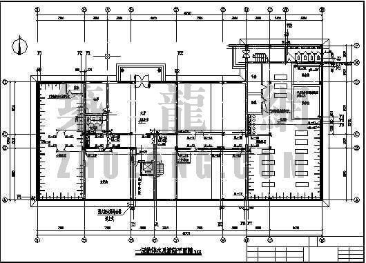 公共浴室给水排水资料下载-某5层浴室给排水图