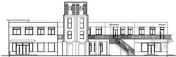 商业建筑大门资料下载-小区大门兼商业网点的施工图