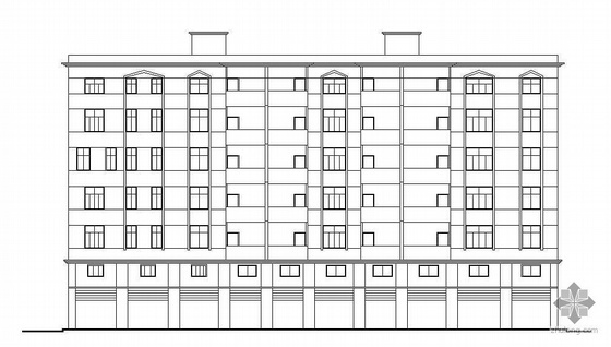 砖混住宅底商建筑施工图资料下载-六层砖混住宅建筑施工图