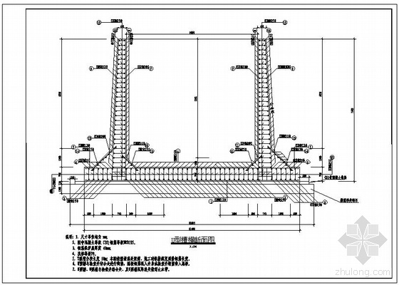 台阶挡墙结构资料下载-某挡墙结构节点构造详图