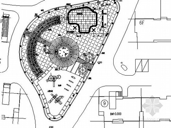 现代中心广场景观设计案例资料下载-某居住区中心广场景观设计施工图