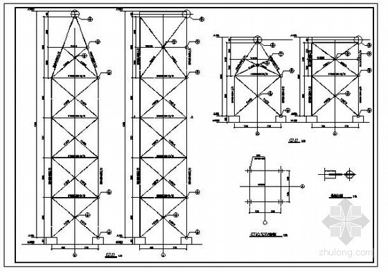 钢结构廊桥结构设计资料下载-某钢结构通廊结构设计图