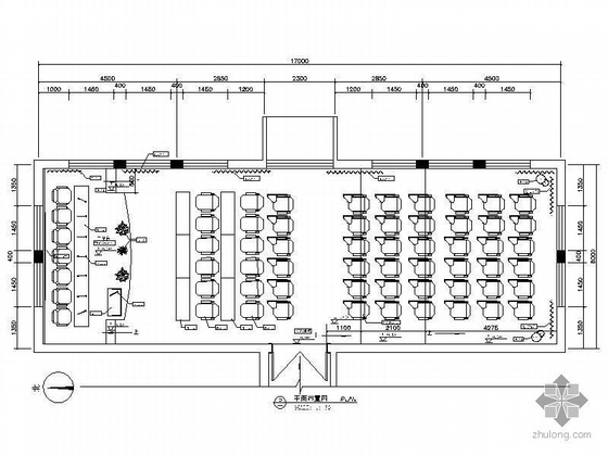 报告厅平面面图资料下载-理工学院报告厅装修图