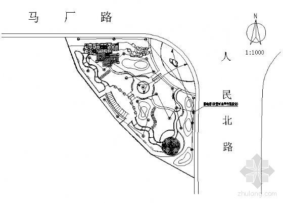 游园设计cad图资料下载-某游园电路照明图