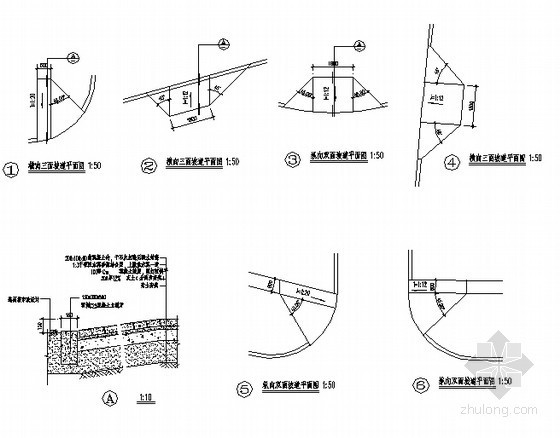 人行坡道剖面详图资料下载-多种人行坡道详图