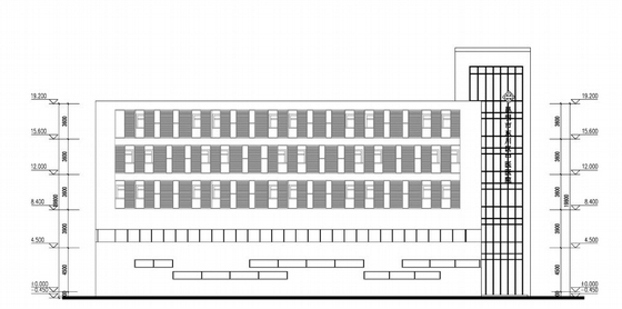 [云南]几何形体造型综合性中医院建筑设计方案文本（含三套方案及CAD）-几何形体造型综合性中医院建筑立面图