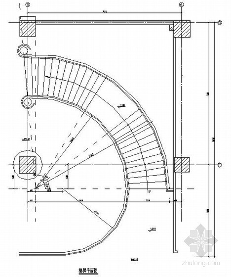 弧形楼梯混凝土施工资料下载-某弧形钢楼梯结构设计图