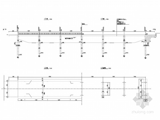 10米简支板桥资料下载-[山东]6×14m简支板桥图纸30张（桥面连续）