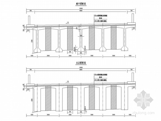 装配式梁板CAD资料下载-35m装配式预应力T梁桥上部构造通用图（70张）