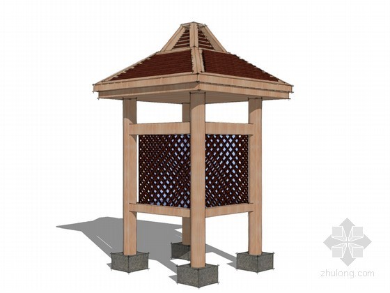 夜景观灯施工组织设计资料下载-景观灯SketchUp模型下载
