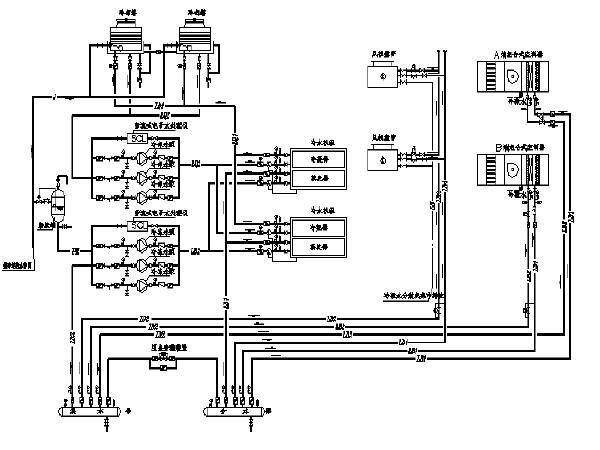 南京地铁13号线工程总体方案设计512页附184张CAD-典型车站空调水系统原理图