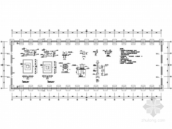 30米高杆灯基础施工图资料下载-30m跨单层轻钢结构厂房结构施工图