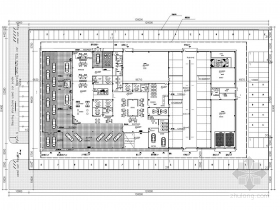 钢结构四层4S汽车店图资料下载-两层汽车4S店楼钢结构施工图(含建施)