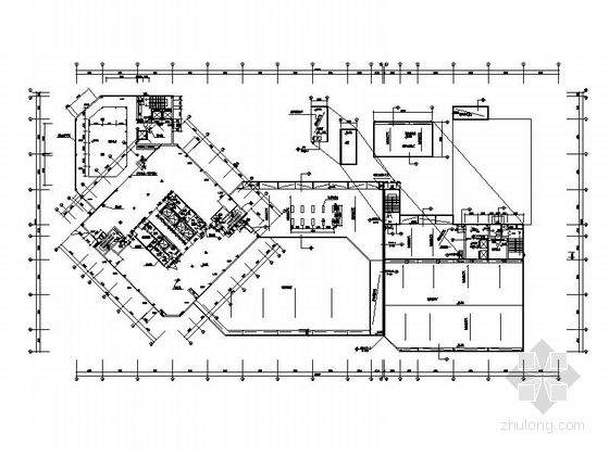 [宁波]五星级高层框架筒体式酒店建筑施工图-五星级高层框架筒体式酒店建筑平面图