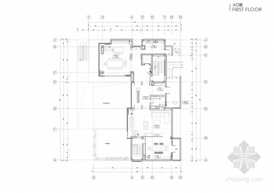度假村宾馆室内设计资料下载-[江苏]温泉度假村现代简约风格三层别墅室内设计方案