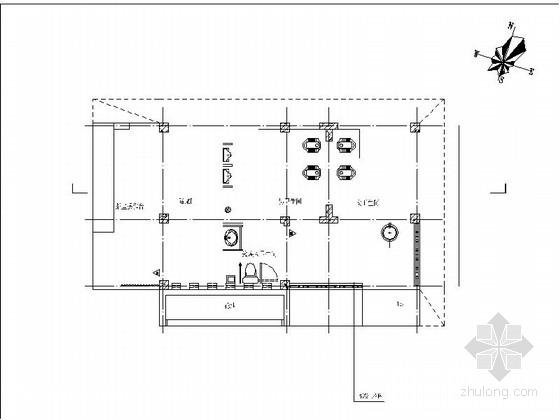 [四川]市区中心公园公共厕所设计施工图（多种方案）-市区中心公园公共厕所平面图 