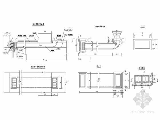 七孔双薄壁墩连续刚构桥公用构造设计图（23张）-泄水、排水系统布置 