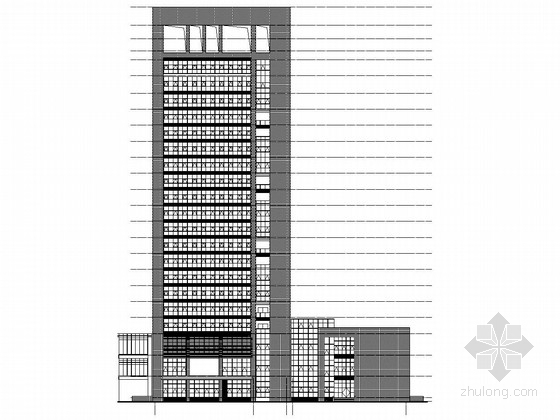 三层商务办公楼模型资料下载-[安徽]20层框剪结构商务办公楼及裙房结构施工图（含建筑图 审查回复）