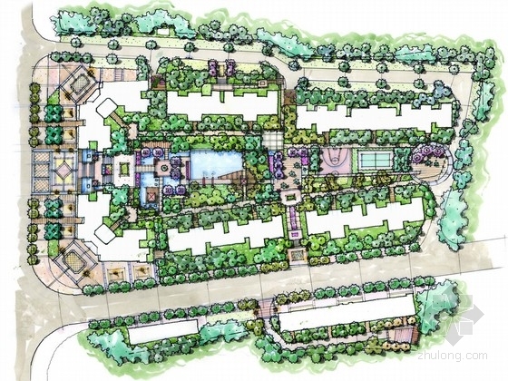 新加坡住宅区景观设计资料下载-[湖南]新加坡园林风情现代文化住宅区景观规划设计方案